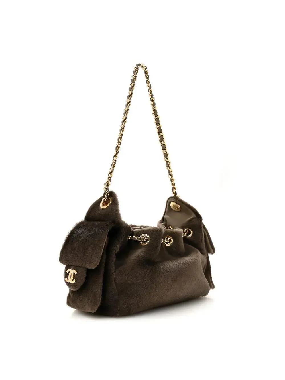 Pony Hair Mini Chanel 25 Handbag Dark #321999C99B